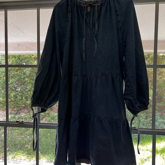 H&M Denim dress. Size XL fabulous used condition. Heavy cotton denim. - Picture 7 of 8